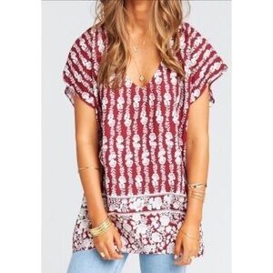 Show Me Your Mumu Boho Original Tunic Floral XS